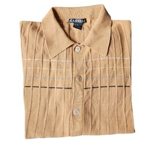 Carreli vintage men's Sweater front button dow. Large size